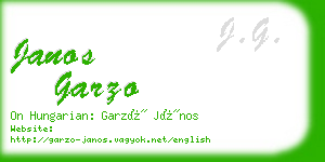 janos garzo business card